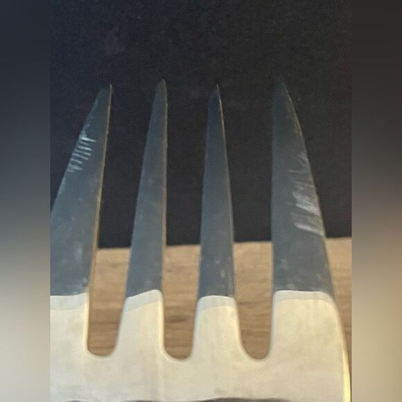 Hampton Silversmiths Stainless RACHELLE FROST Large Cold Meat SERVING FORK - Picture 7 of 7